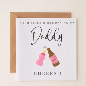 1. Geburtstagskarte als mein Daddy Erster Vatertag als mein Daddy Von Ihrer kleinen Prinzessin Tochter kleiner Mann Sohn alles Gute zum Geburtstag Daddy Dad
