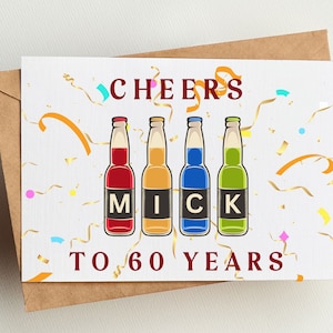 18ème 21ème 30ème 40ème 50ème 60ème 70ème 80ème CARTE D'ANNIVERSAIRE PERSONNALISÉE pour lui Cadeau pour lui À votre santé anniversaire grand-père papa fils père oncle frère