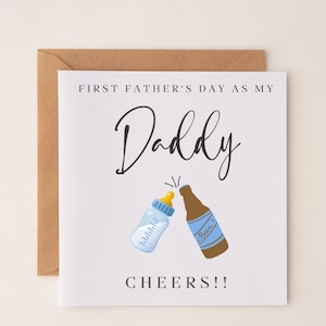 1. Vatertagskarte als mein Daddy Erster Geburtstag Karte als mein Daddy Von Ihrer kleinen Prinzessin Tochter Kleiner Mann Sohn alles Gute zum Geburtstag Daddy Dad