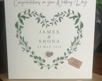 Personalized Wedding Card: Vintage Mr & Mrs Congratulations