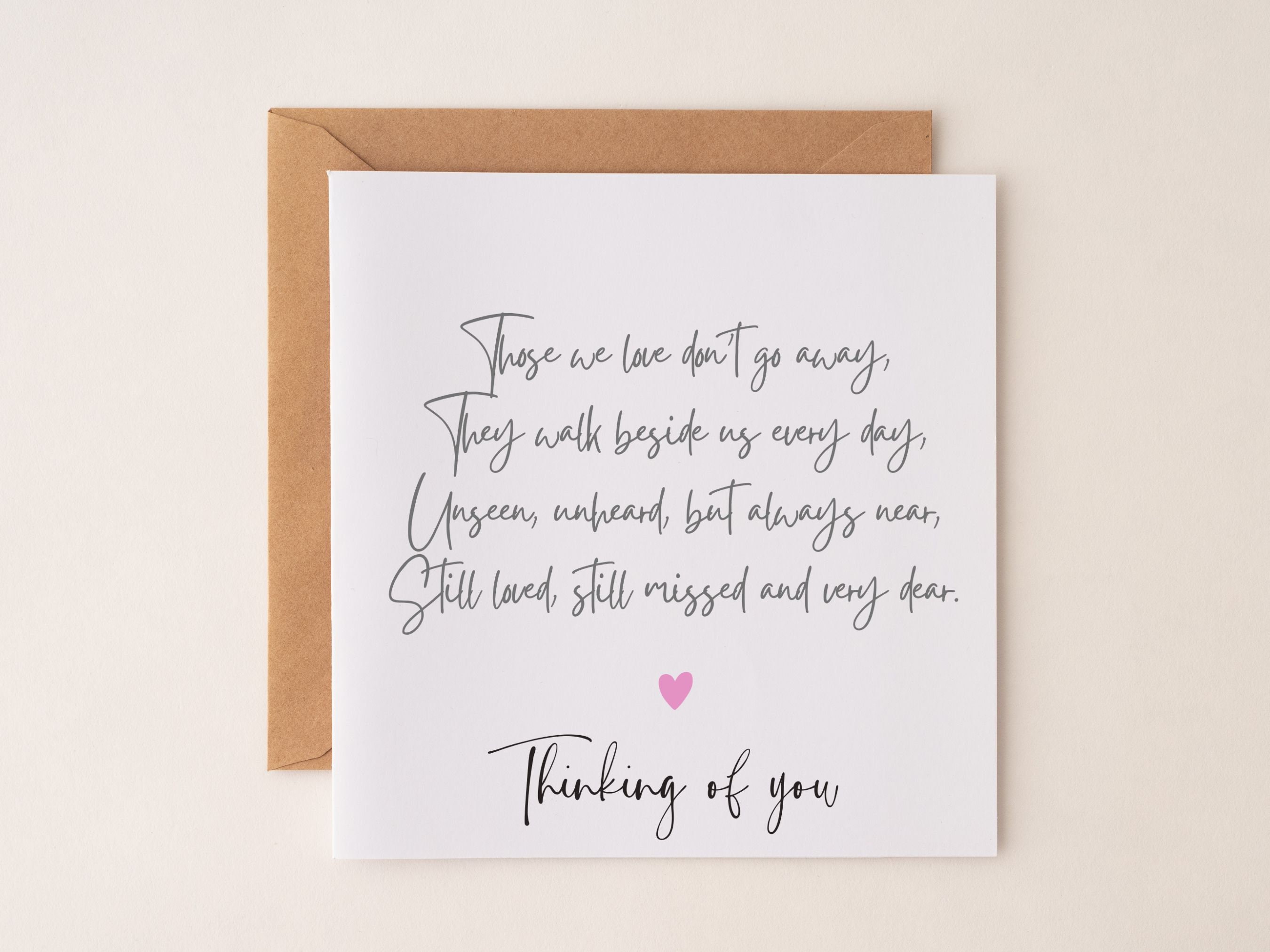 Thinking Of You Beileidskarte – Blanko Innen, 12,7x17,8 Cm, Mit Umschlag, Für Trost Und Anteilnahme