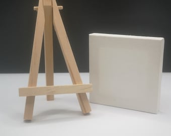 Mini Canvas and Easel Set: Wedding Table Decor (7.5cm)