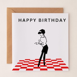 SKA BIRTHDAY Card Biglietto di anniversario Regalo per lui Regalo per lei Ska Mod Skank Two Tone Madness Rude Boy Rude Girl Festa del papà Festa della mamma