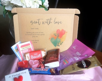 Personalized Hug in a Box: Thinking of You Pamper Gift