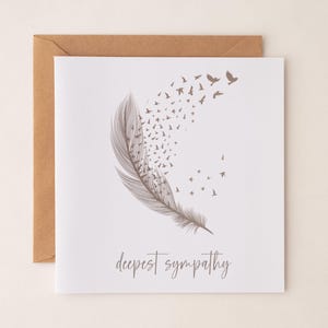 Je pense à vous Carte de sympathie Carte de deuil Désolé pour votre perte. Sincères condoléances.