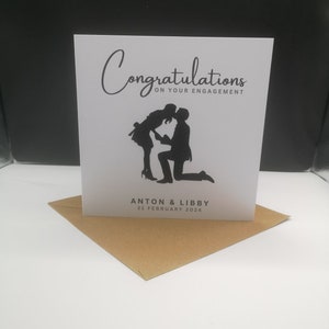 GEPERSONALISEERDE VERLOVINGSKAART Gefeliciteerd met uw verloving U bent verloofd Verlovingsring Hartpartners Ik wens u veel liefde