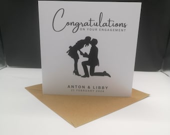 Gepersonaliseerde verlovingskaart: gefeliciteerd