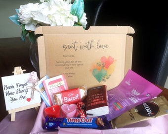Personalized Hug in a Box: Thinking of You Pamper Gift