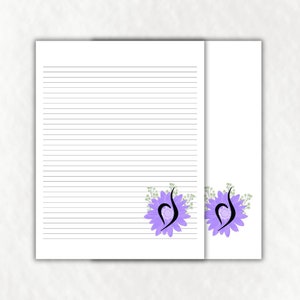 Símbolo de trastorno alimentario Carta escribiendo papel de papelería personalizado 8.5 x 11 forrado y sin forro carta diario cuaderno recarga papel aglutinante