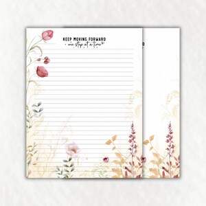 Carta de salud mental escribiendo papel de papelería personalizado 8.5 x 11 forrado y sin forro carta diario cuaderno recarga papel aglutinante