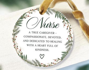 Nurse Ornament – Keepsake Gift with Heartfelt Caregiver Quote