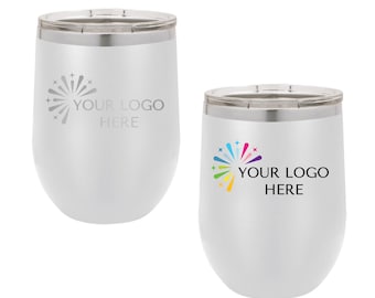 Engraved Wine Tumbler, Stainless Steel, Custom Name (12oz Travel Cup)