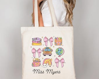 Teacher Tote Bag: Cotton Canvas - Personalized Appreciation Gift