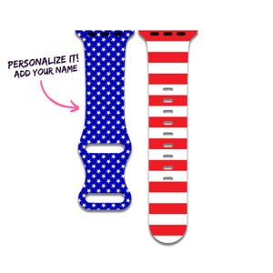 Red and White Stripes Watch Band Compatible with Apple Watch Series 1-9, 38mm, 40mm, 41mm, 42mm, 44mm, 45mm, 49mm, SE, SE2, Ultra, Ultra 2