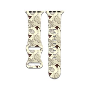Seashells Watch Band Compatible with Apple Watch Series 1-9, 38mm, 40mm, 41mm, 42mm, 44mm, 45mm, 49mm, SE, SE2, Ultra, Ultra 2, Water