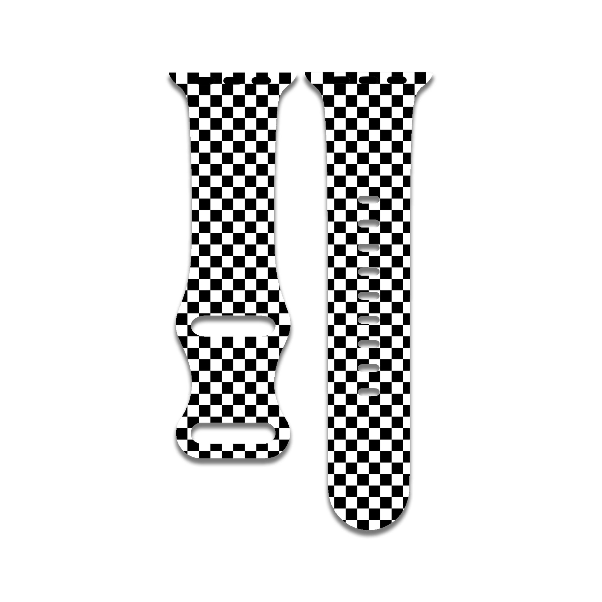 Checkered Flag Watch Band Compatible with Apple Watch Series 1-9, 38mm, 40mm, 41mm, 42mm, 44mm, 45mm, 49mm, SE, SE2, Ultra, Ultra 2