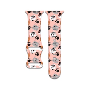 Cats Watch Band Compatible with Apple Watch Series 1-9, 38mm, 40mm, 41mm, 42mm, 44mm, 45mm, 49mm, SE, SE2, Ultra, Ultra 2, animals