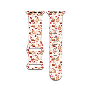 Kanada, Maple Leaf, kanadisches Armband Kompatibel mit Apple Watch Serien 1-9, 38 mm, 40 mm, 41 mm, 42 mm, 44 mm, 45 mm, 49 mm, SE, SE2, Ultra, Ultra 2