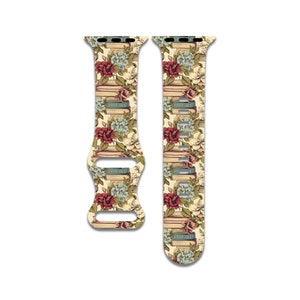 Book Lover, Retro Books, Library Watch Band Compatible with Apple Watch Series 1-9, 38mm, 40mm, 41mm, 42mm, 44mm, 45mm, 49mm, SE2, Ultra 2