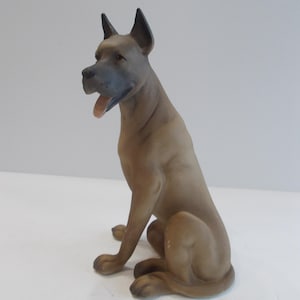 GREAT DANE~Dog~Statue~Figurine~Fawn~1978~Canine~Art~Porcelain Signed~Great Dane~Dog~7&quot;~Tall~Old Japan~Very Nice~Gift