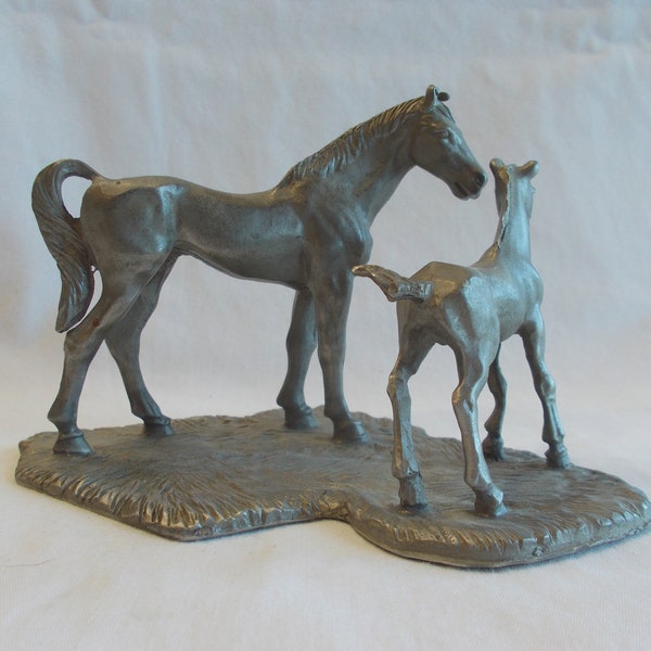 Pewter Horse Statue Etsy