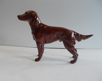 Irish Setter~Dog~Figurine~W Germany~Hunting~Dog~Statue~6 1/2" Tall~Signed~70's~Bird Dog~Gun Dog~Pristine Condition~Beautiful
