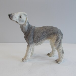 Vintage~Bedlington Terrier~Dog~Figurine~Made in Italy~80's~Alabaster