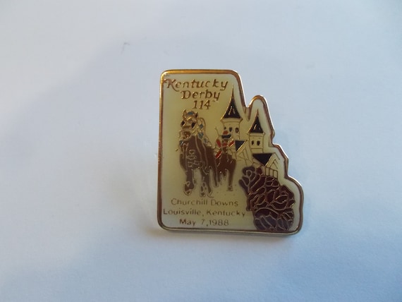 Authentic~Kentucky Derby~Horse Racing~PIN~1988~Ba… - image 1