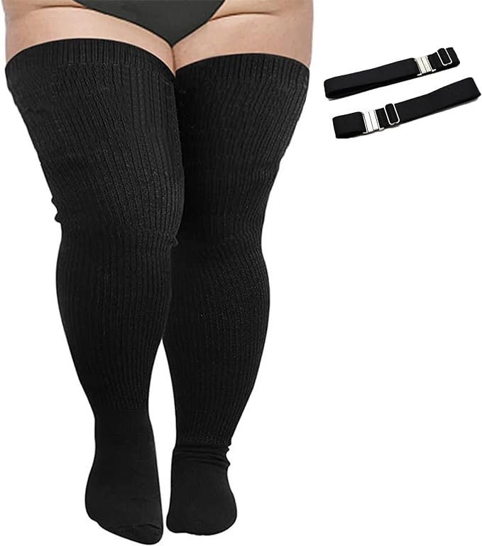 White Cotton Thigh High Socks Black Thigh High Socks Knee High Socks Thigh  High Stockings Knee High Socks-cosplay 