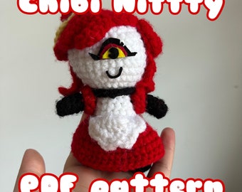 Patron PDF au crochet inspiré de l'hôtel Chibi Niffty Hazbin