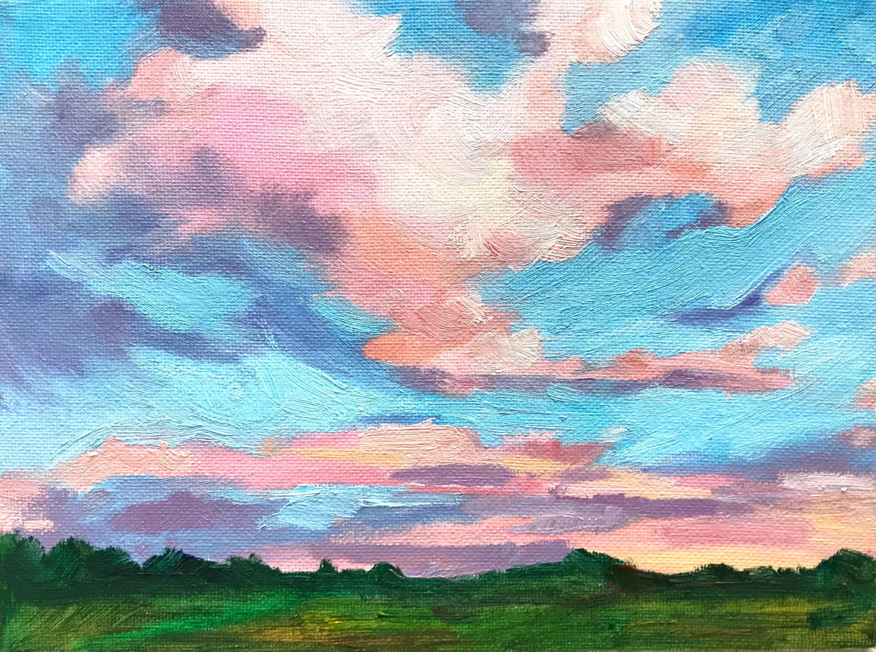 EAHunt Handgemaltes Gemälde 60x60 Cm – Öl Auf Leinwand, Moderne Rosen-Kunst In Rosa