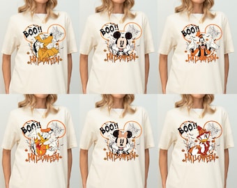 Vintage Disney Halloween alle Charaktere Shirts, Mickey und Freunde Halloween Shirt, Halloween Party Shirt, Disney Familienausflug Halloween 2025