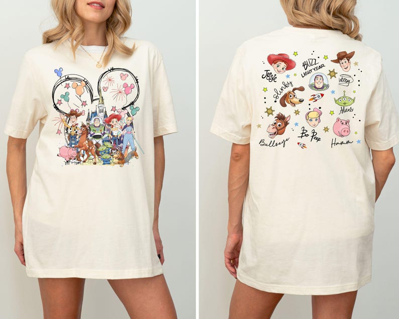T-shirt Toy Story-familie, shirt Toy Story-personages, Disneyland-shirt, Disney Toy Story-sweatshirt afbeelding 1