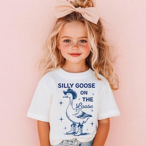 Silly Goose On The Loose Toddler Shirt, Funny Silly Goose Kids Shirt, Funny Goose Kids Shirt, Natural Toddler Shirt,Trendy Toddler Kids Gift