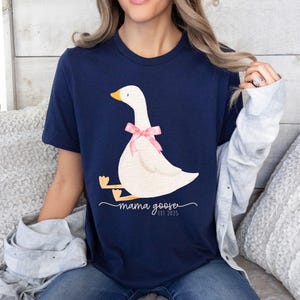 Coquette Mama Goose Shirt, Silly Goose Shirt for Mom, Goose Shirt, Mom Shirt, Mother&#39;s Day Shirt, Cute Mom Shirt, Funny Mama Shirt, Mom Tee