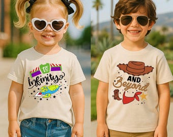 Buzz And Woody Matching Shirts, To Infinity And Beyond Shirt, Toy Story Boys Disney, Brother Sister Disney Shirts, Kids Disney World Shirt
