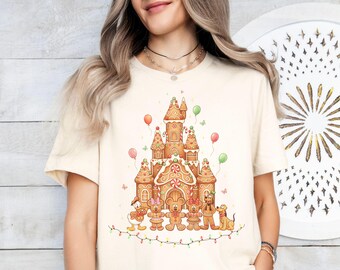 Bluza świąteczna Disney Mickey i Przyjaciele, Koszulka Disney Mickey z piernika, Bluza z kapturem Minnie z piernika, Koszulka prezentowa na Boże Narodzenie z zamku Królestwa