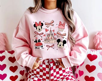 Camiseta de San Valentín de Disney, camisetas a juego, sudadera de Mickey y Minnie, camiseta de San Valentín de Disney, regalo de San Valentín