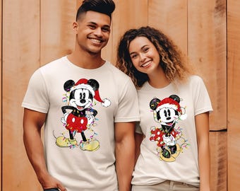 Disney Micky Minnie Weihnachten Shirt, benutzerdefinierte Disney Familie Weihnachten Shirt, Mickey Weihnachten, Weihnachten Familienshirt, Disneyland Weihnachten