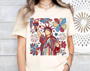 Statue of Liberty Shirt, Resist Shirt, Feminist Shirt, Liberty TShirt, Liberty Shirt Retro 4th of July Gift, America Coquette T-Shirt, Gifts