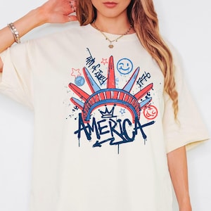 4th of July Statue of Liberty Shirt, USA Tee, America 4th July Shirt, USA America Flag, American Girl Shirt, July Fourth Shirt,Freedom Shirt