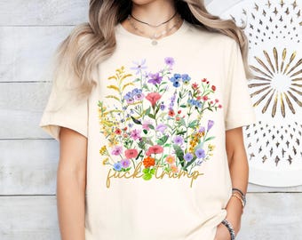 Subtle Fuck Trump Flower Tee Shirt, Anti Trump Floral Tee Shirt Gift for Democrat, Fuck Trump Progressive Liberal Flower Tee, Trendy Shirts
