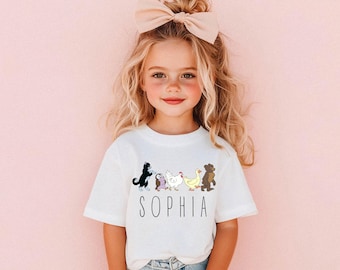 Personalisierte kleine Bär Shirt, niedlichen Tier Freunde Shirt, Tochter Geschenk Shirt, Tierliebhaber Shirt, animierte TV-Show Shirt, Kinder Shirt