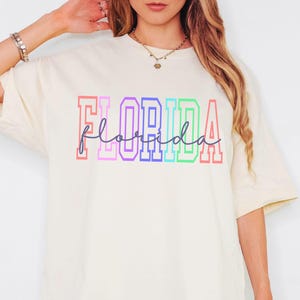 Vintage Retro Florida Shirt, Vintage Inspired T-shirts, Florida Graphic Tee, Retro Tee Shirt, Sunshine State,Boho Holiday Shirt,Sunshine Tee