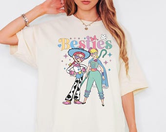Toy Story Besties T-Shirts, Disney Bo Peep And Jessie Shirts, Toy Story Bo Peep Tees, Disneyland Toy Story Best Friends Tee, BFF Girls Trip
