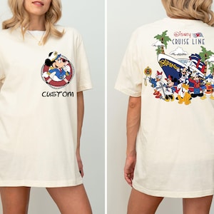 Personalisiertes Disney Cruise Mickey & Friends Shirt, individuelles Family Cruise Group passendes Sweatshirt, individuelles Name Cruise Shirt, Disney Cruise