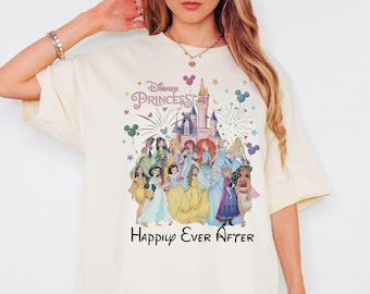 Vintage Disney Princess Characters Shirts, WDW Disneyland Princess Trip Shirt, Princess Disney Girl Shirt, Cinderella, Rapunzel, Belle Shirt
