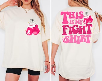 Camiseta de conscientização sobre o câncer de mama, Camiseta de conscientização sobre o câncer, Camiseta "Esta é a minha luta", Camiseta contra o câncer de mama, Camiseta com laço rosa, Apoio ao câncer de mama