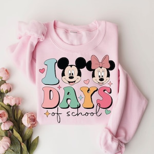 Disney 100 Days of School Shirt, Mickey and Minnie Shirt,100th Day Of School Celebration,Student Shirt,Back to School Shirt,Gift For Teacher