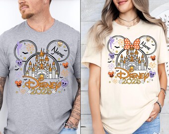 Custom Disney Halloween Party Matching Shirts, Disney Family Halloween Tshirt, Disney Family Matching Halloween Tee, Disney Couple Halloween
